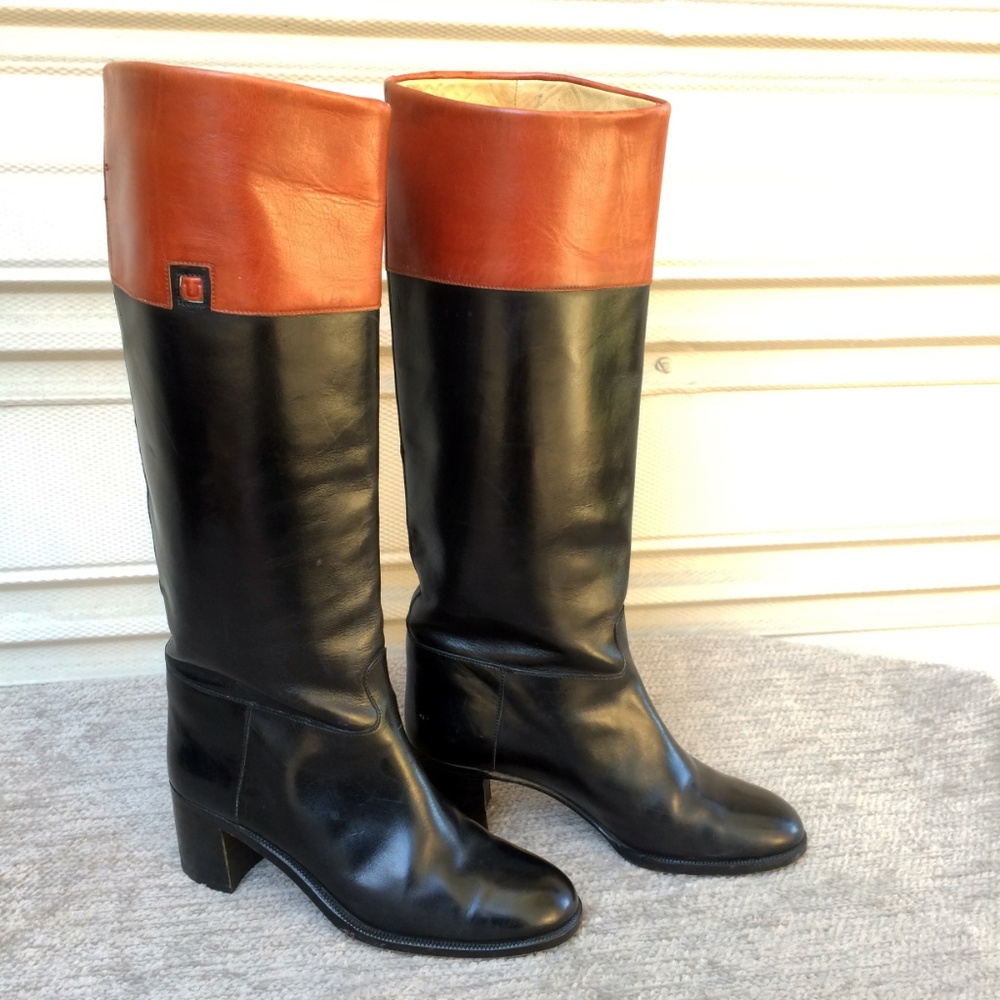 Vintage Tanino Crisci Giorgio Leather Riding Boots
